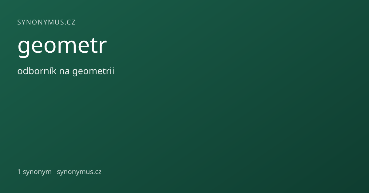Náhled odkazu: geometr