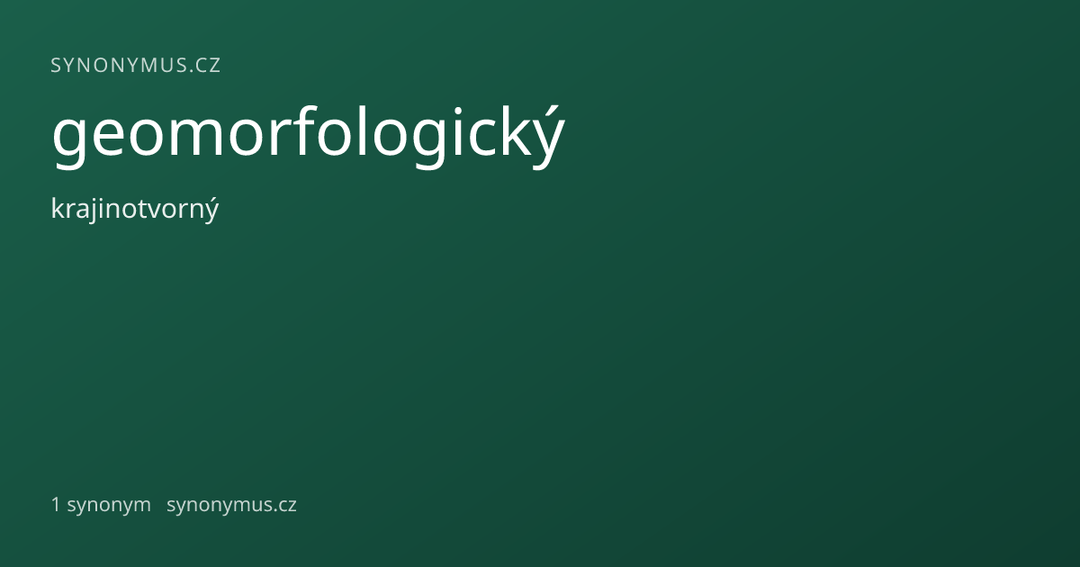 Náhled odkazu: geomorfologický