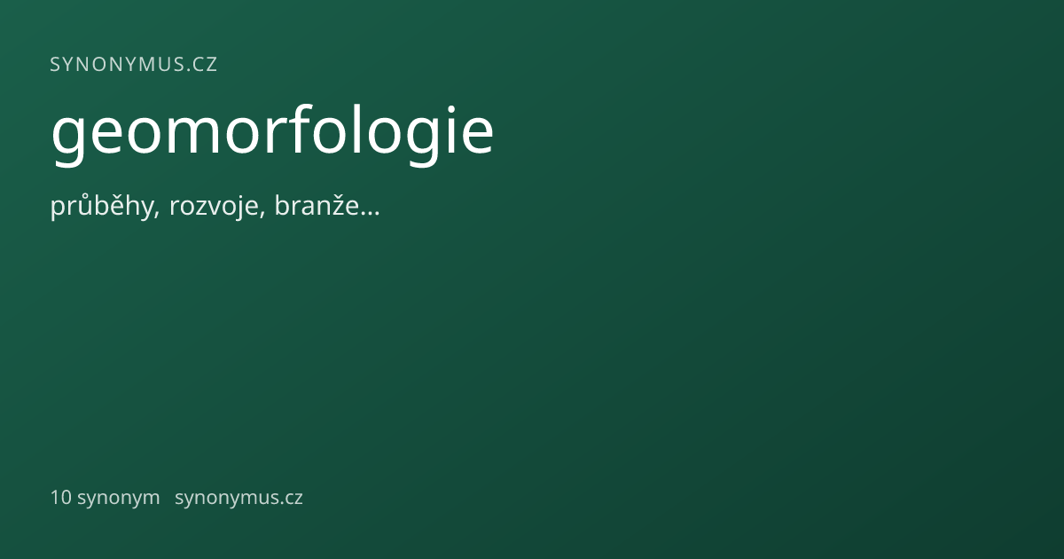 Náhled odkazu: geomorfologie