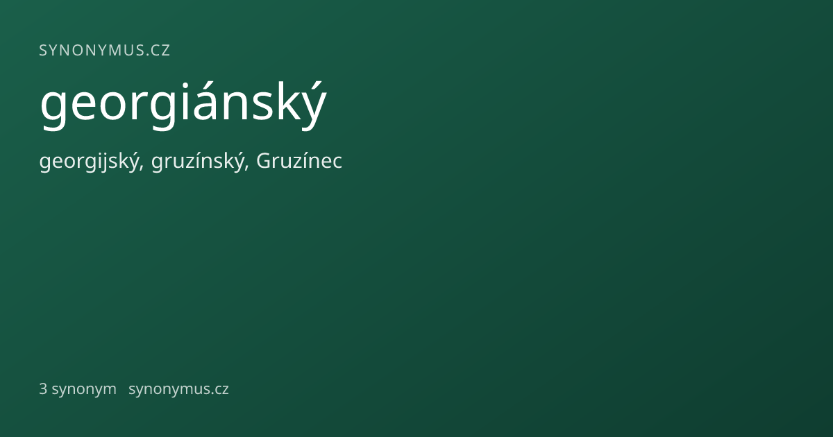 Náhled odkazu: georgiánský