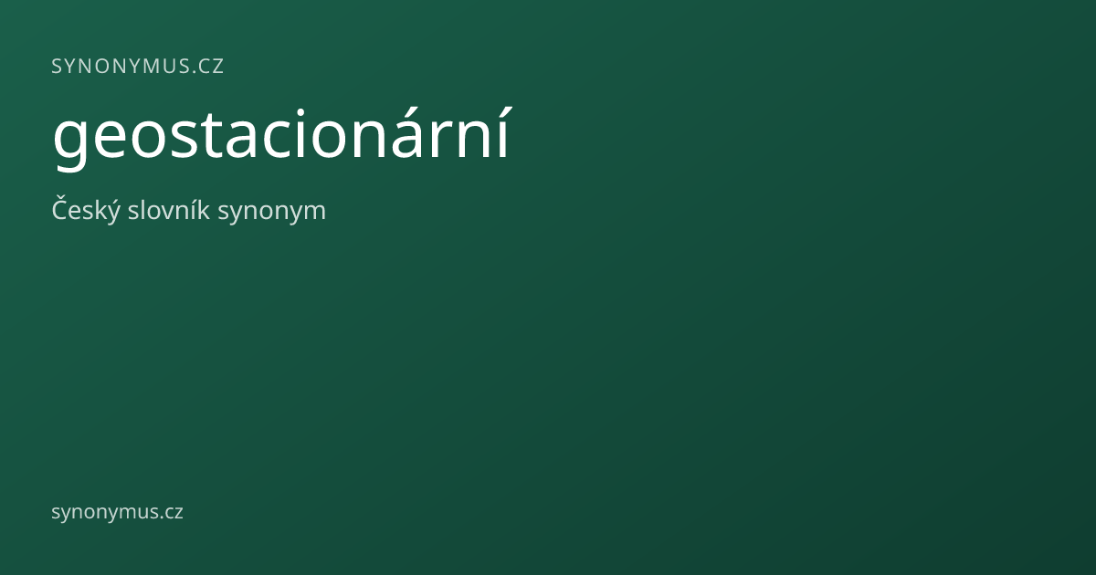 Náhled odkazu: geostacionární