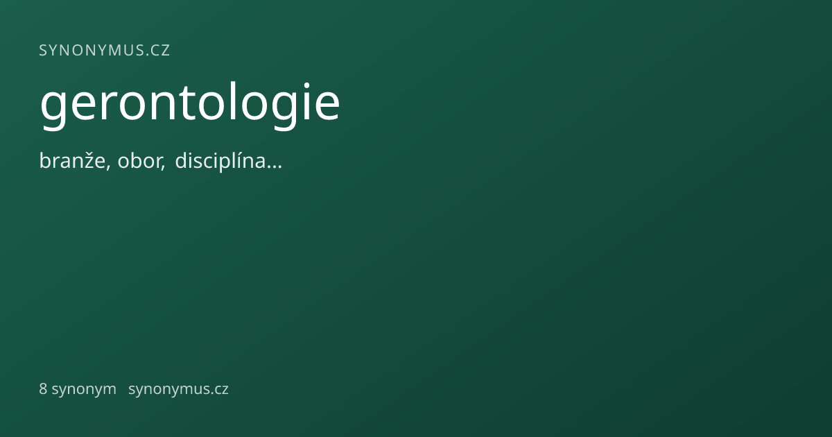 Náhled odkazu: gerontologie