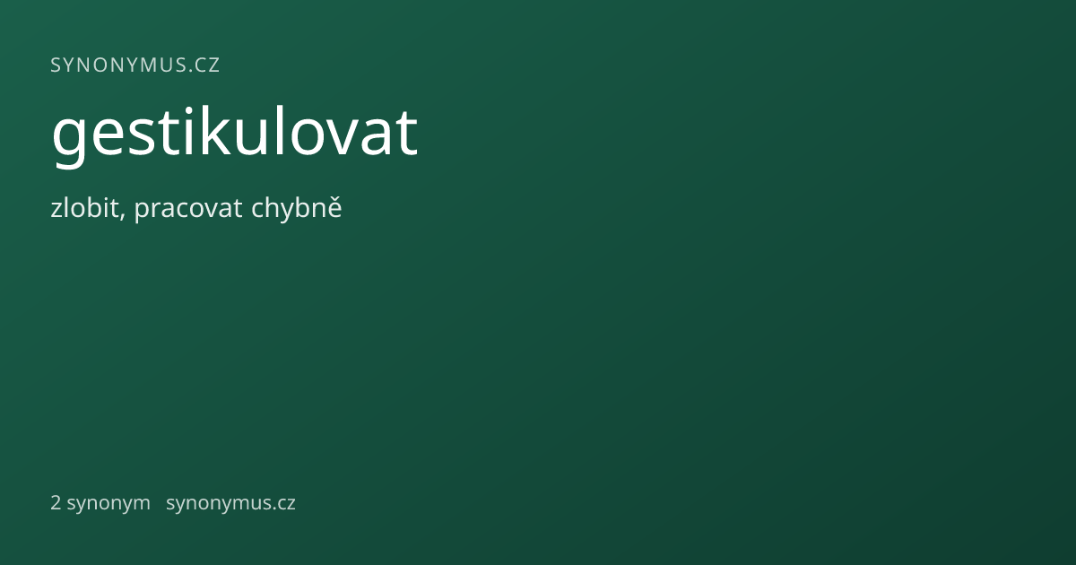 Náhled odkazu: gestikulovat