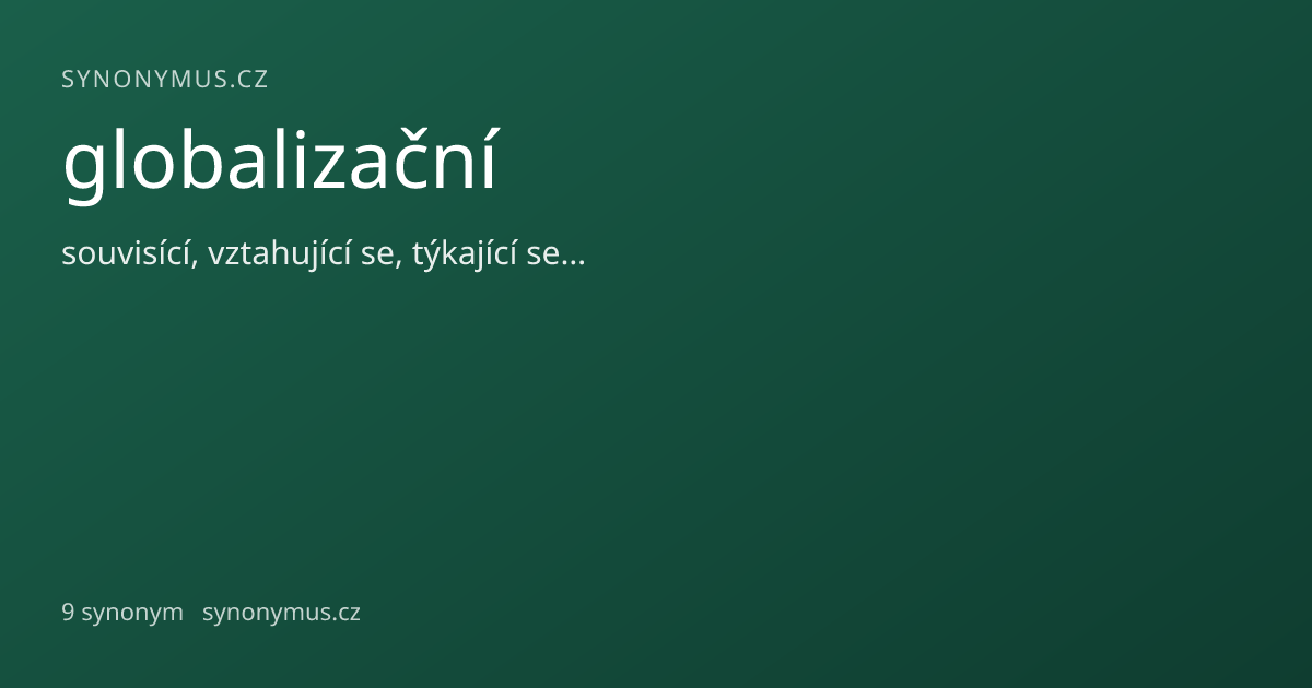 Náhled odkazu: globalizační