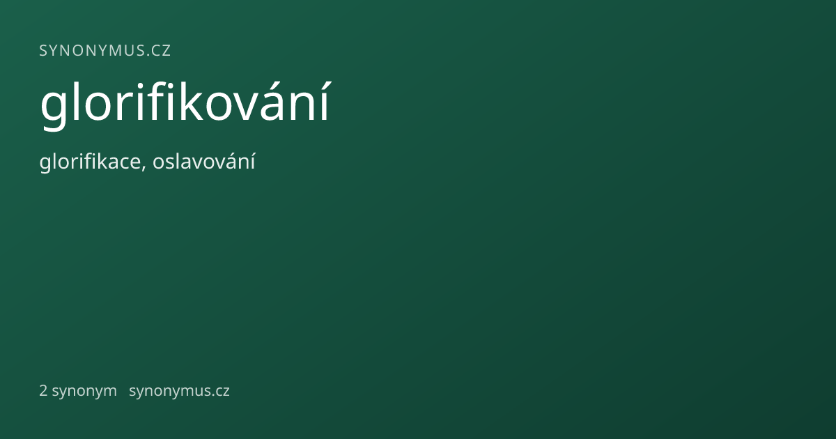 Náhled odkazu: glorifikování