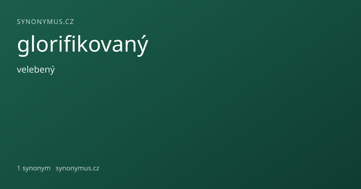 Náhled odkazu: glorifikovaný