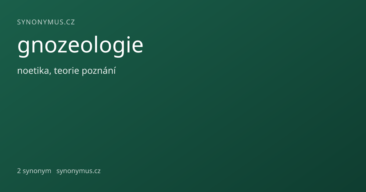 Náhled odkazu: gnozeologie
