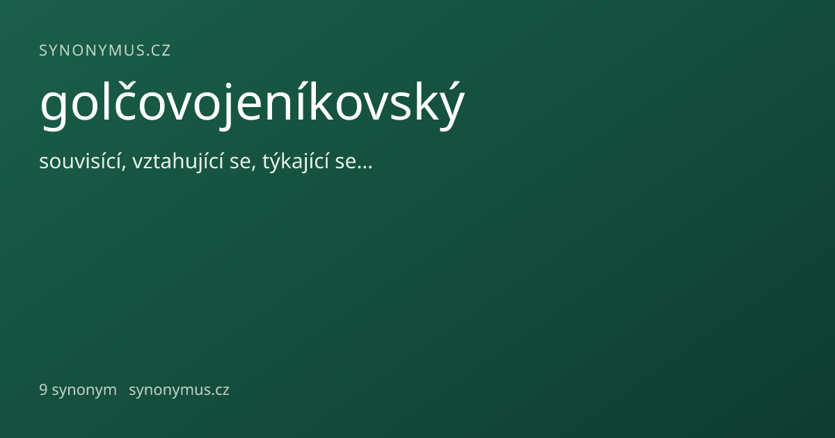 Náhled odkazu: golčovojeníkovský