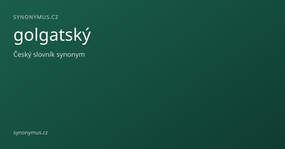 Náhled odkazu: golgatský