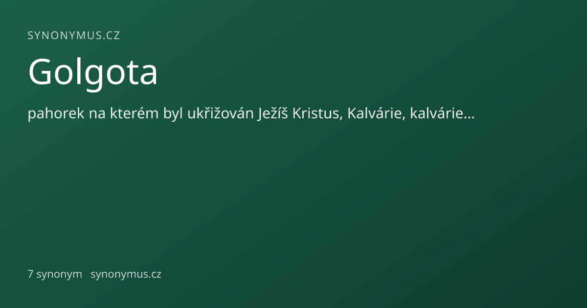 Náhled odkazu: Golgota