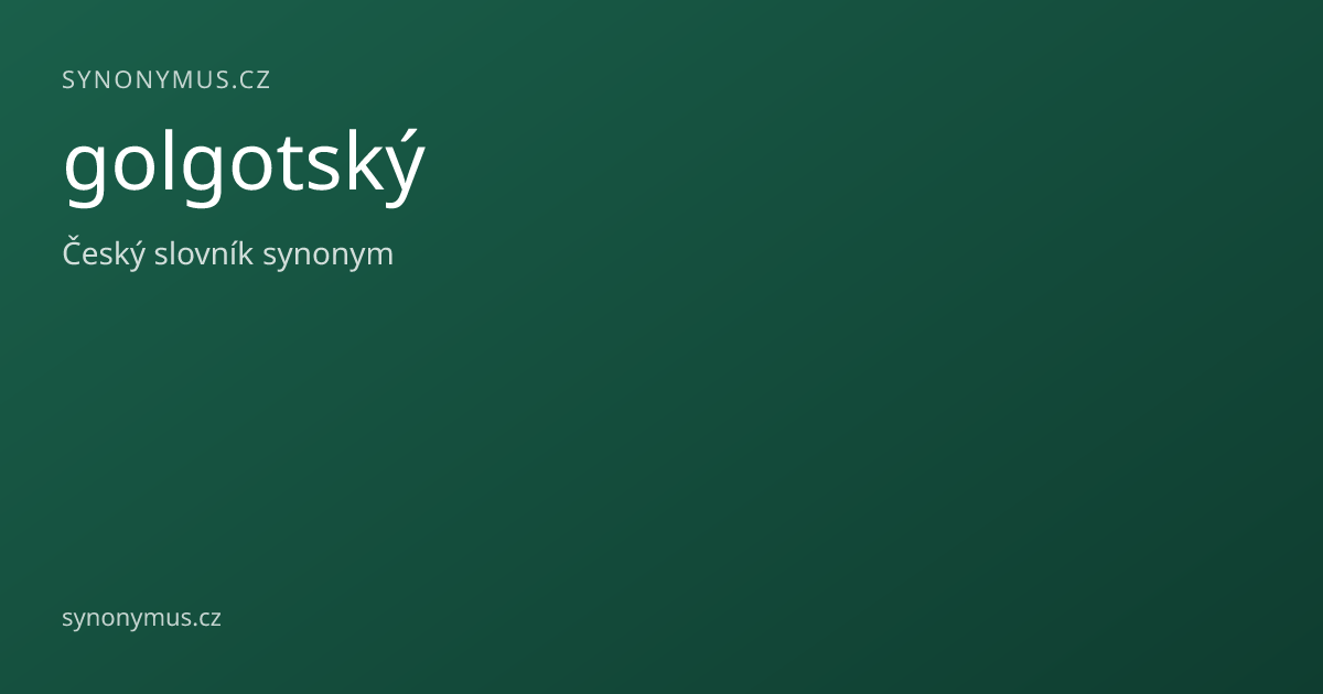 Náhled odkazu: golgotský