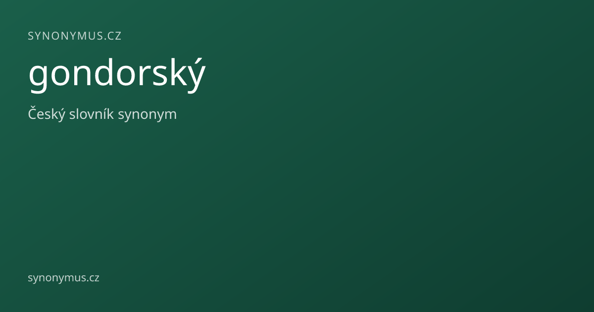 Náhled odkazu: gondorský