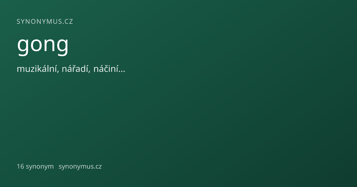 Náhled odkazu: gong