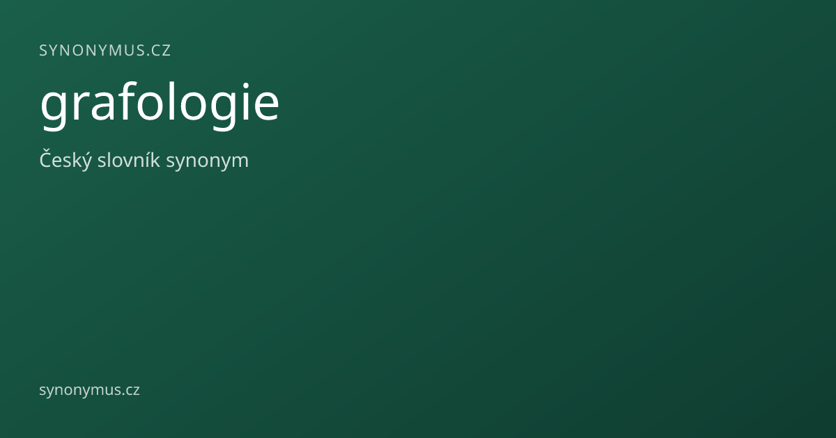 Náhled odkazu: grafologie