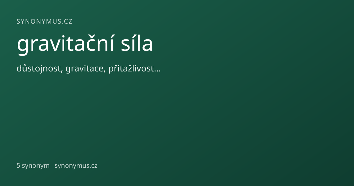 Náhled odkazu: gravitační síla