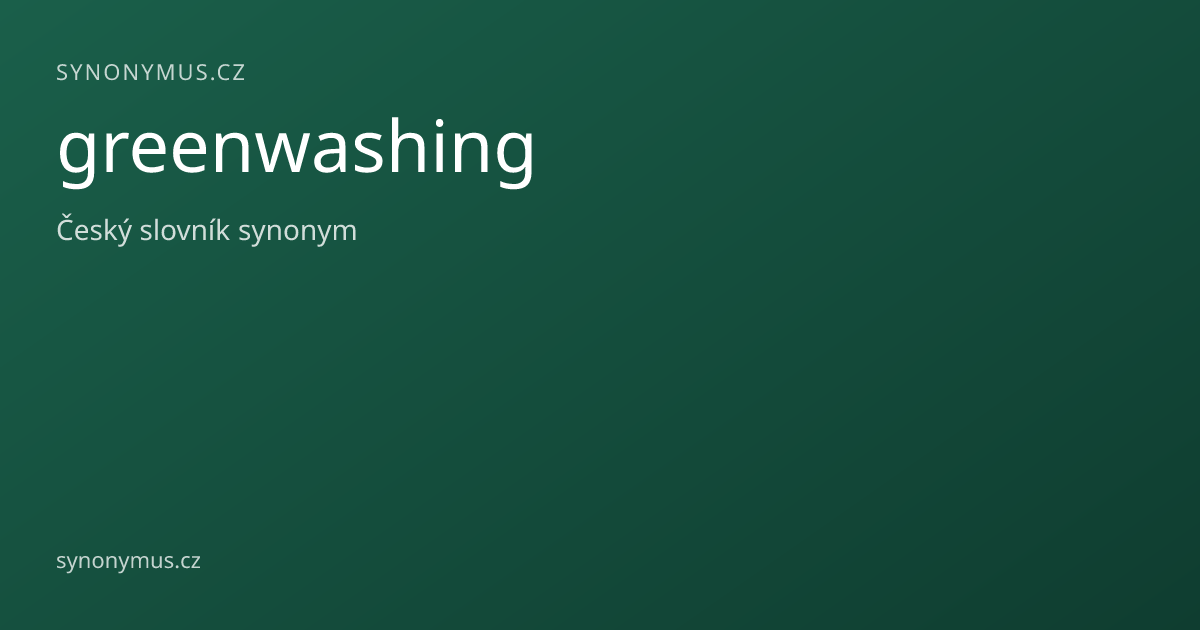 Náhled odkazu: greenwashing