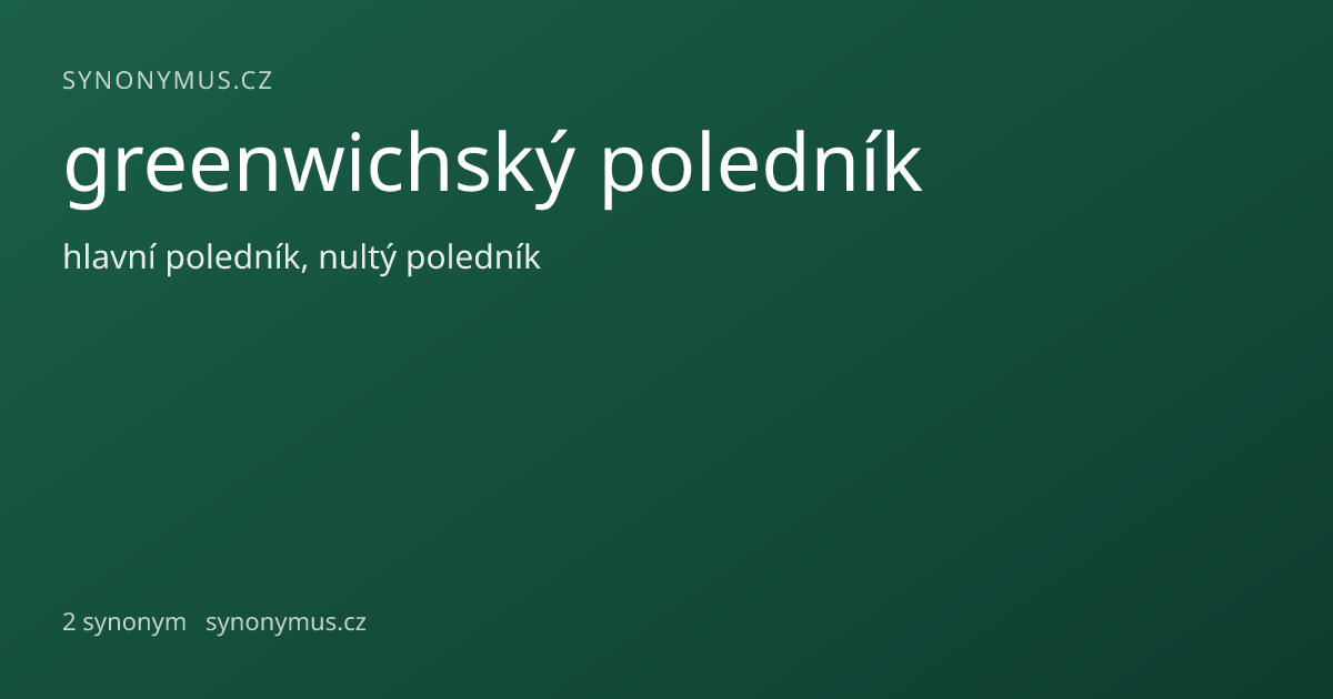 Náhled odkazu: greenwichský poledník