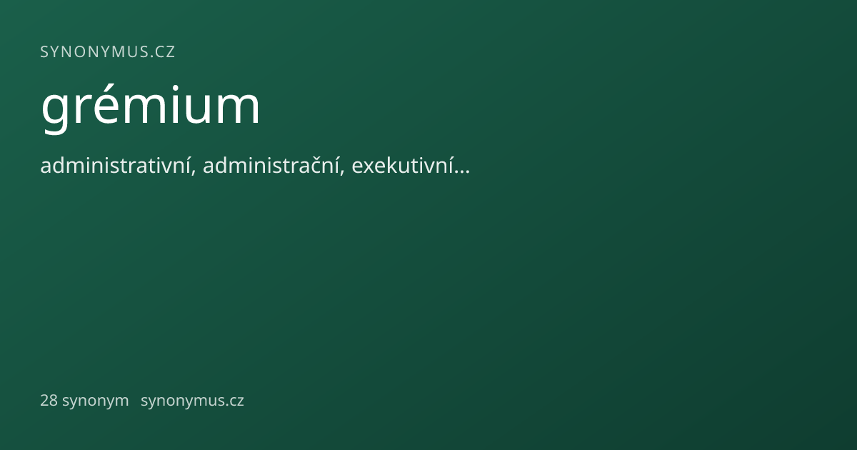 Náhled odkazu: grémium