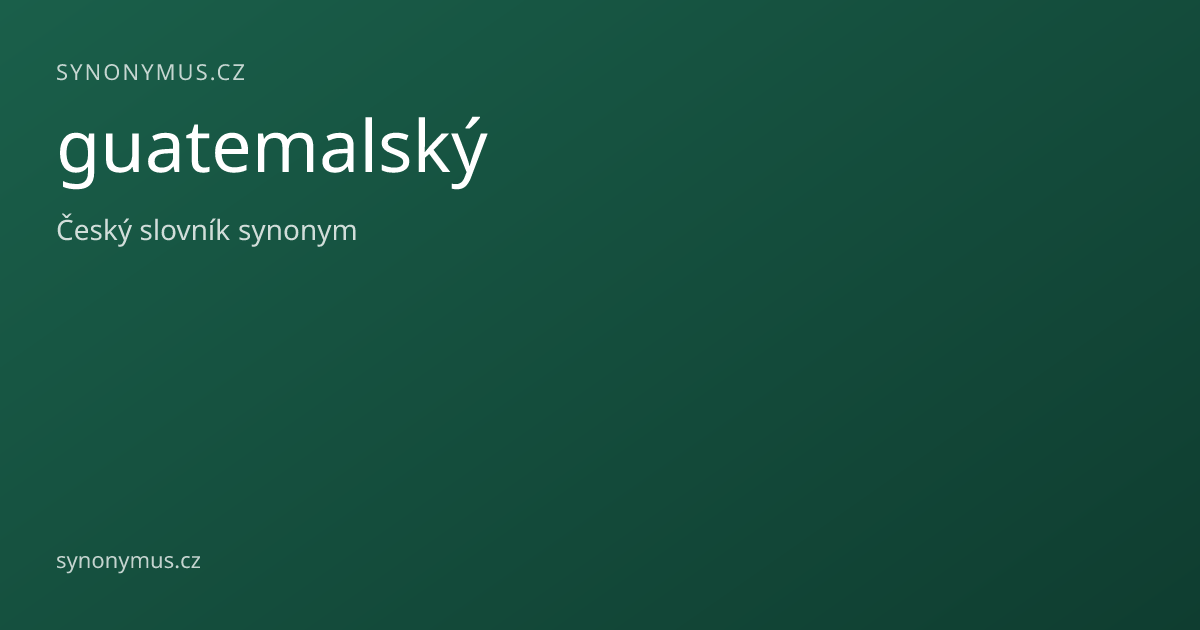Náhled odkazu: guatemalský