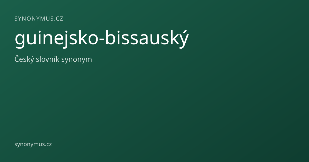 Náhled odkazu: guinejsko-bissauský