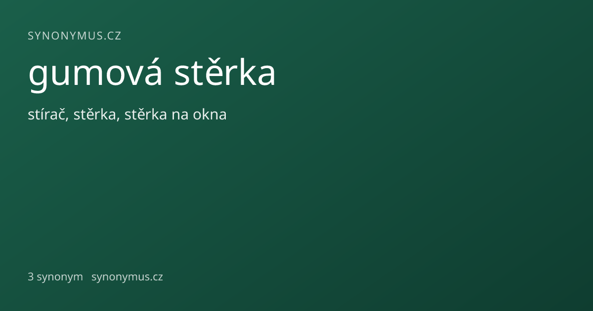 Náhled odkazu: gumová stěrka
