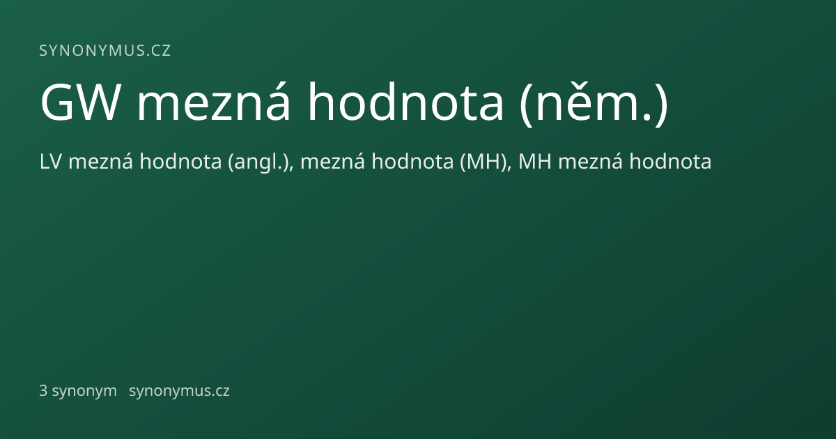 Náhled odkazu: GW mezná hodnota (něm.)