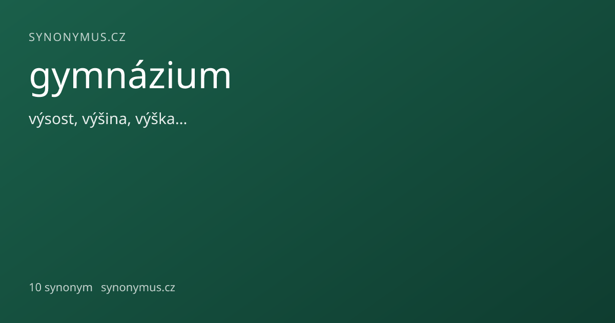 Náhled odkazu: gymnázium