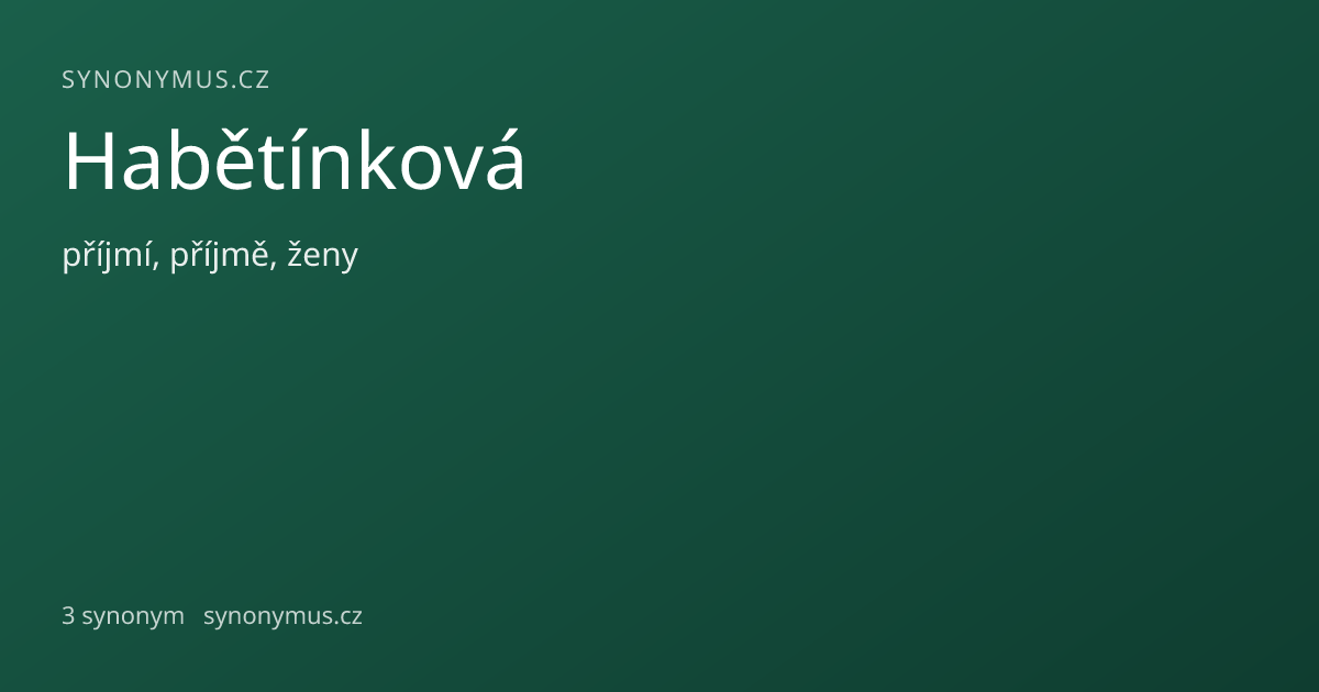 Náhled odkazu: Habětínková