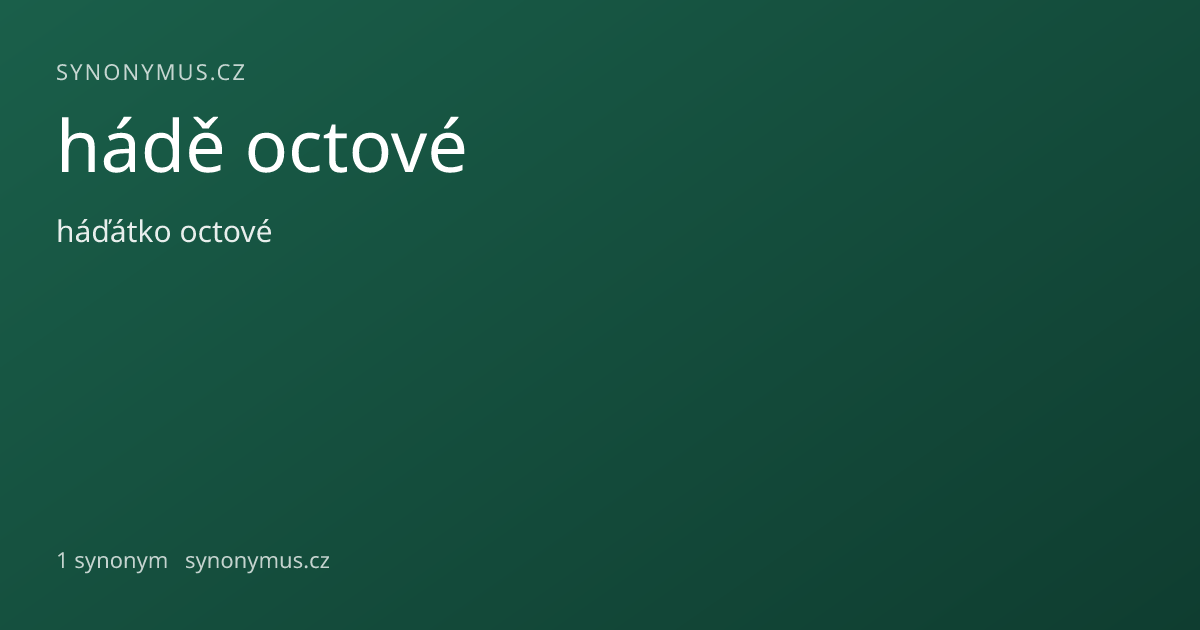 Náhled odkazu: hádě octové