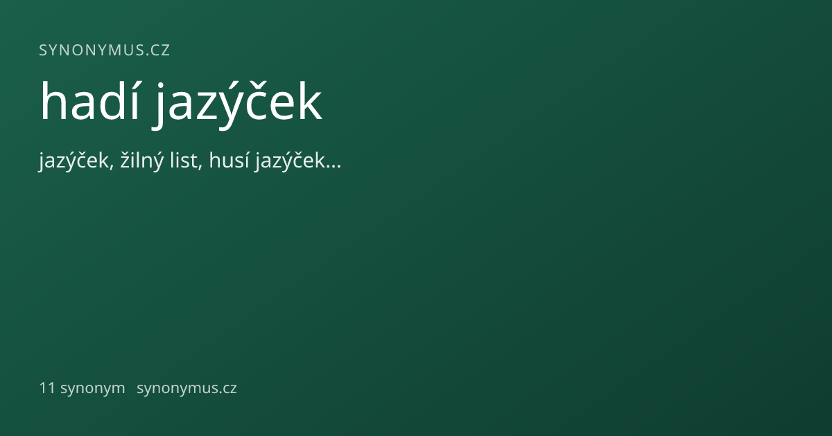 Náhled odkazu: hadí jazýček