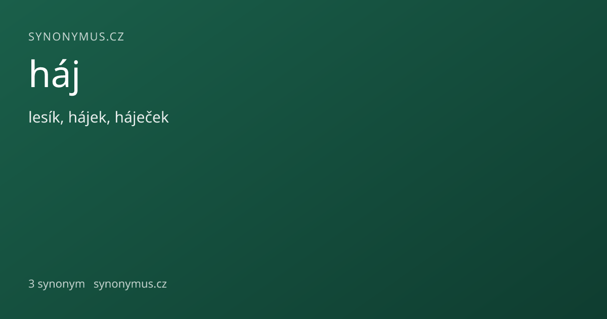 Náhled odkazu: háj