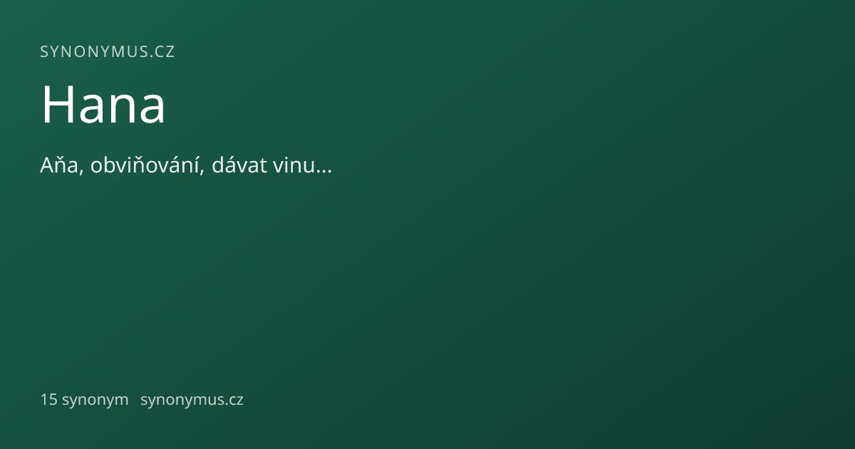 Náhled odkazu: Hana
