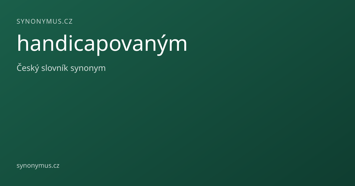 Náhled odkazu: handicapovaným