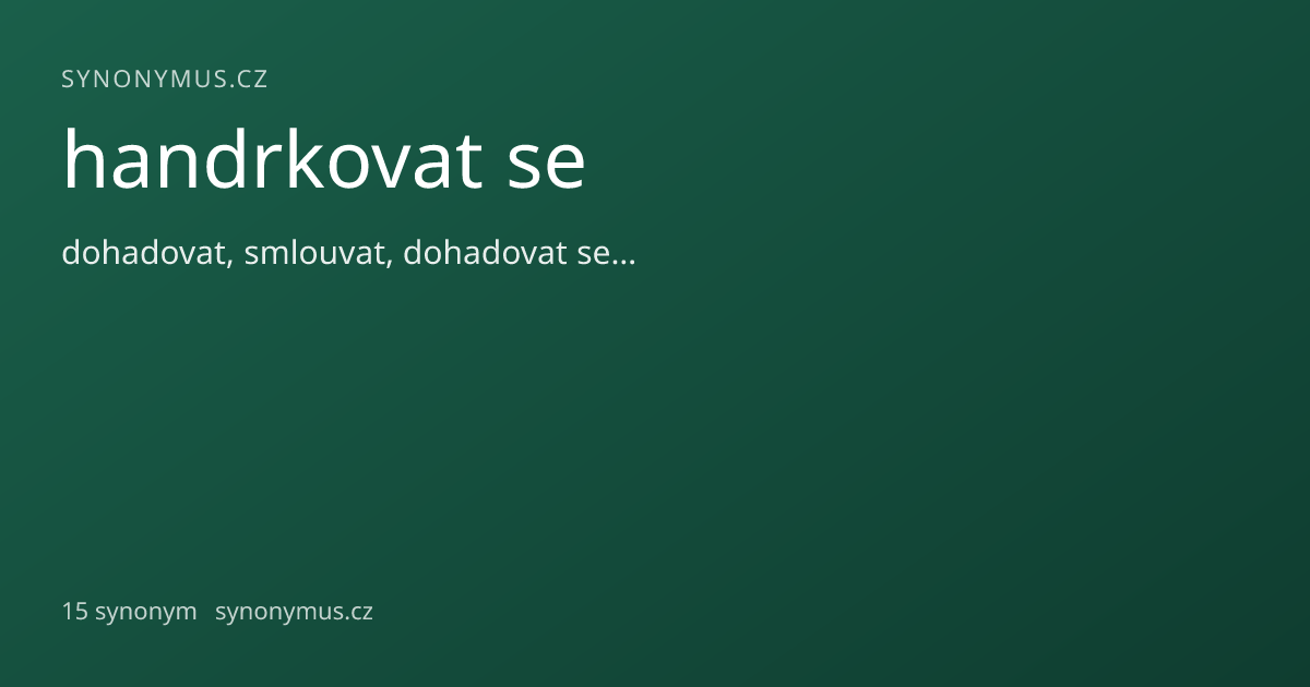 Náhled odkazu: handrkovat se