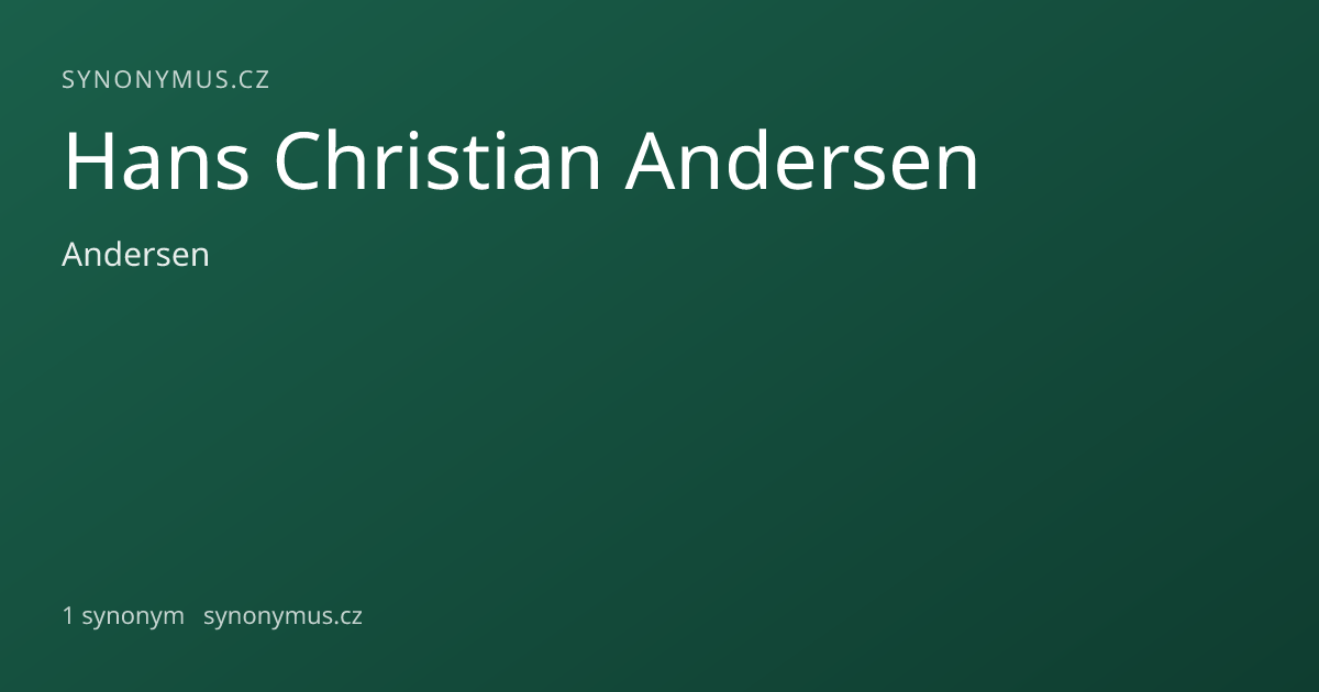 Náhled odkazu: Hans Christian Andersen