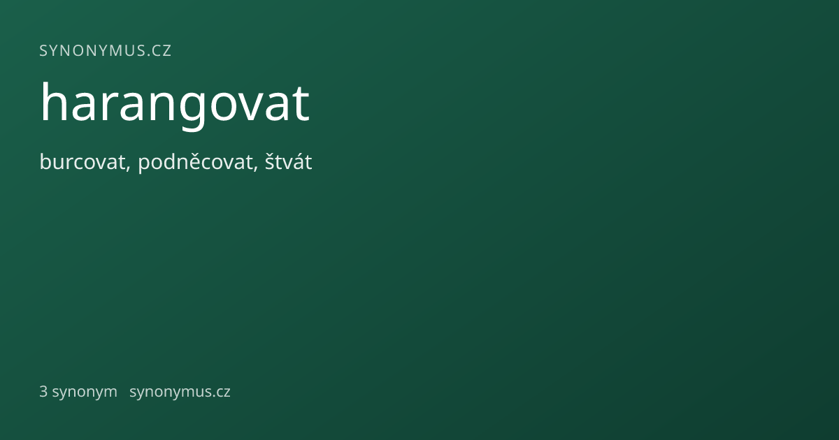 Náhled odkazu: harangovat