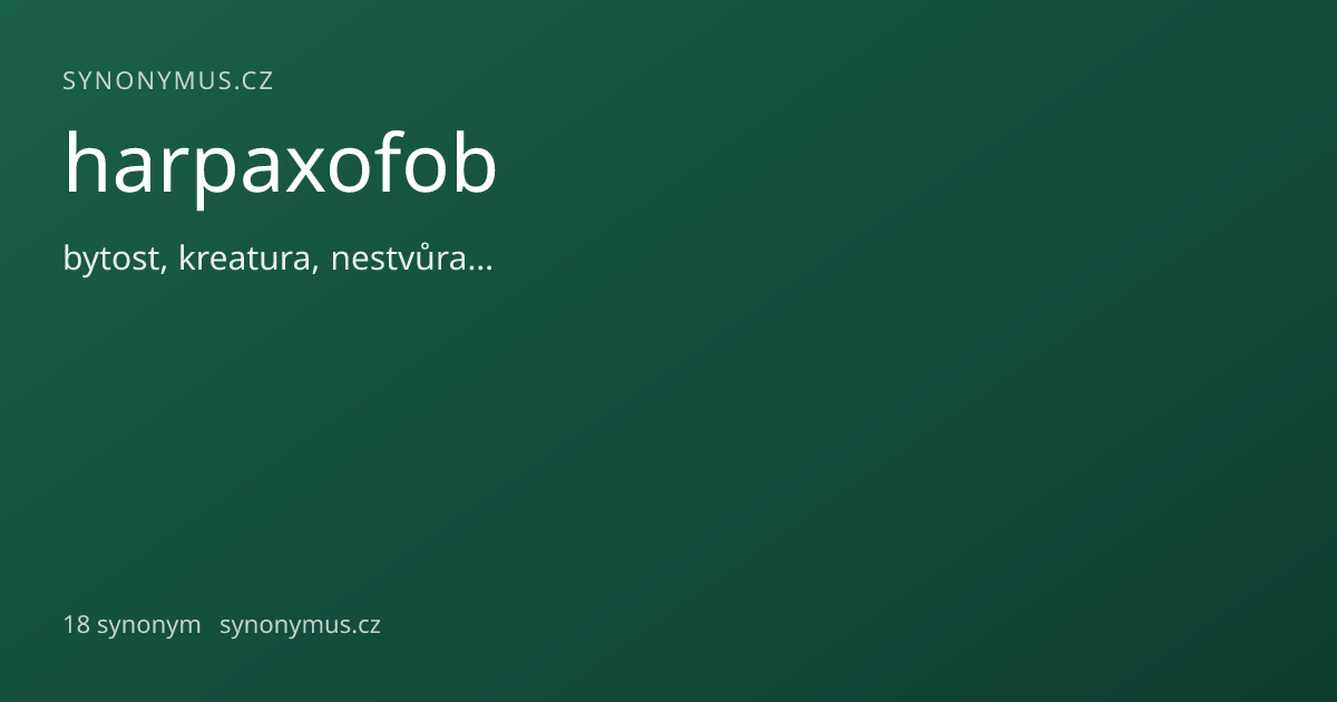 Náhled odkazu: harpaxofob