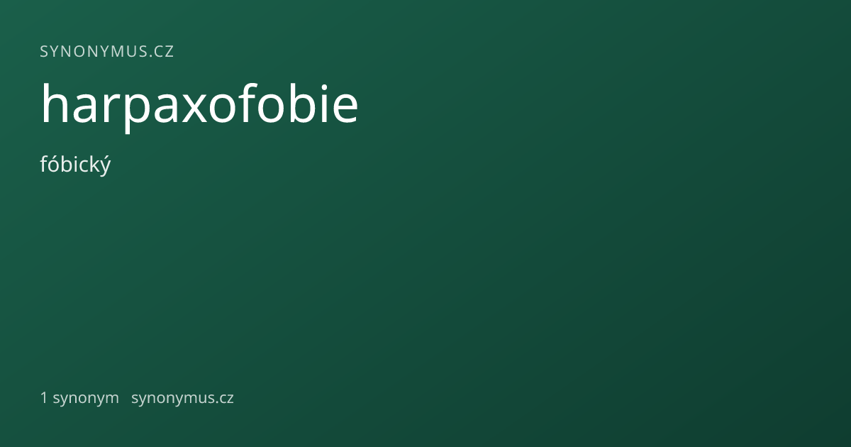 Náhled odkazu: harpaxofobie