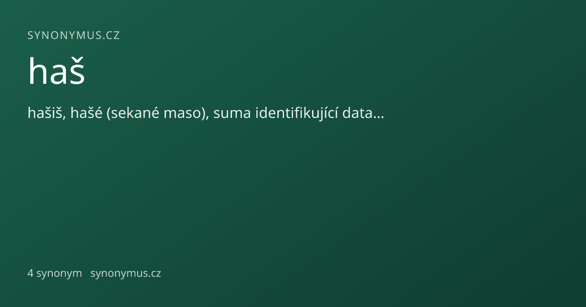 Náhled odkazu: haš