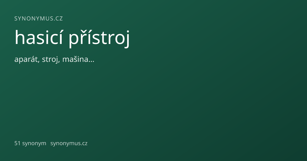 Náhled odkazu: hasicí přístroj