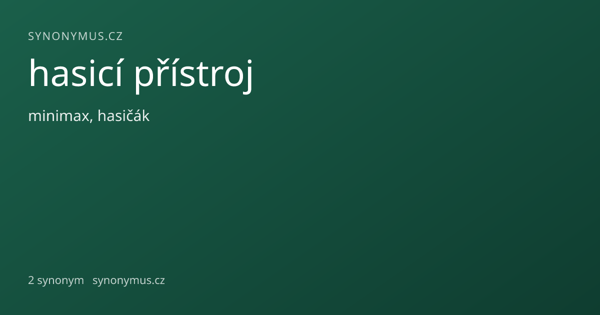 Náhled odkazu: hasicí přístroj