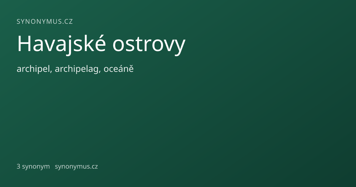 Náhled odkazu: Havajské ostrovy