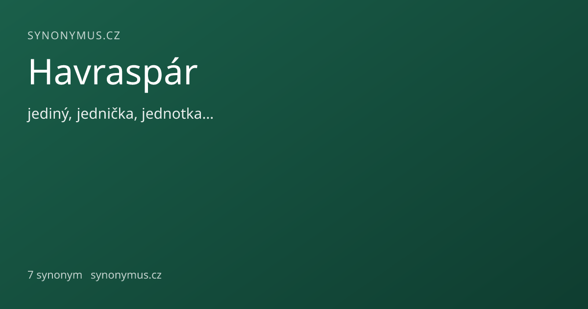 Náhled odkazu: Havraspár