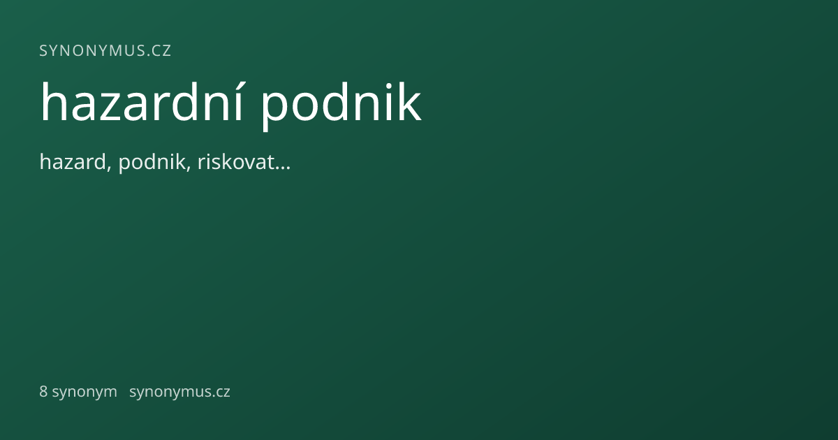 Náhled odkazu: hazardní podnik