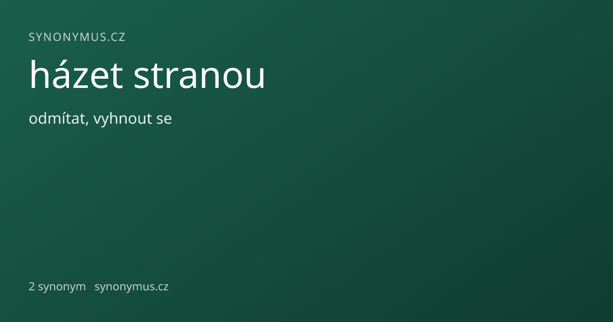 Náhled odkazu: házet stranou