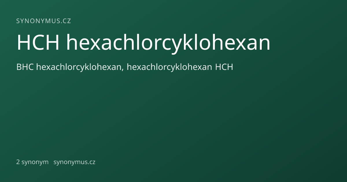 Náhled odkazu: HCH hexachlorcyklohexan