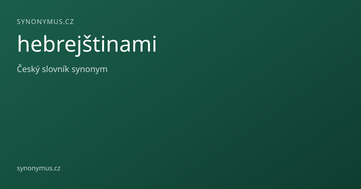 Náhled odkazu: hebrejštinami