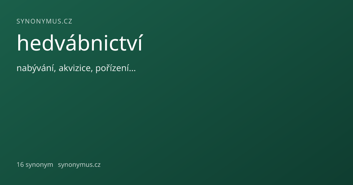 Náhled odkazu: hedvábnictví