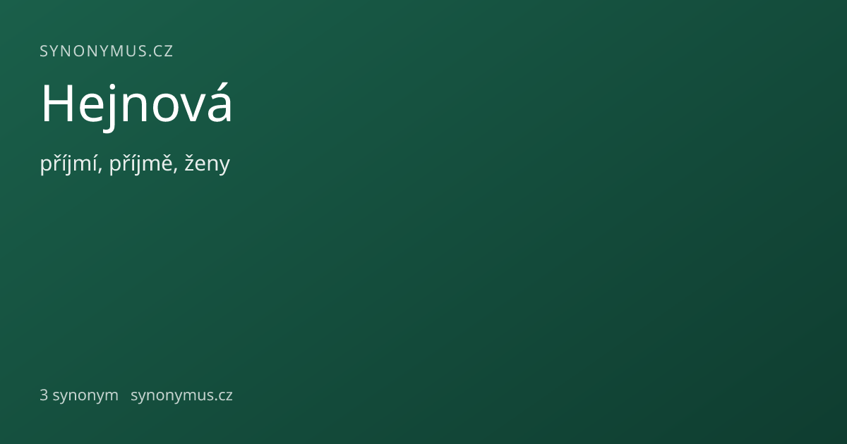 Náhled odkazu: Hejnová