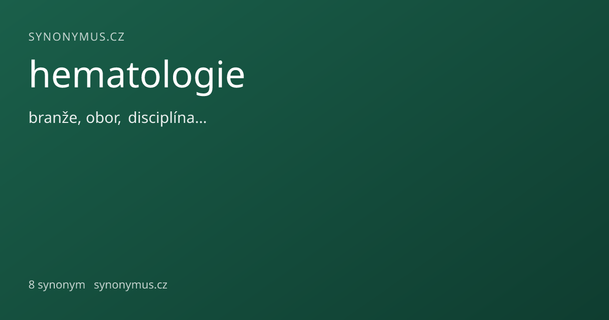 Náhled odkazu: hematologie